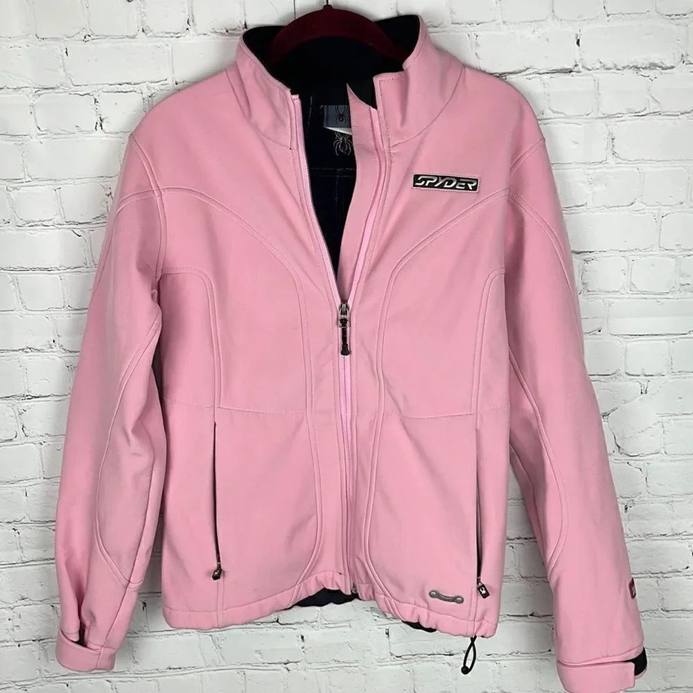 Spyder Pink Jacket Zip Up Size Large